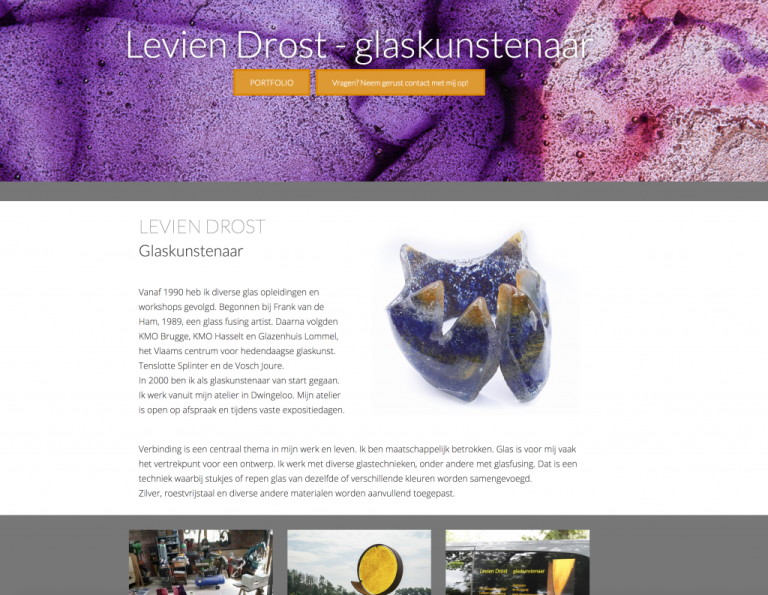 Website glaskunstenaar