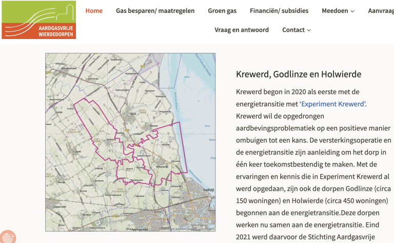 Website voor Aardgasvrije Wierdedorpen