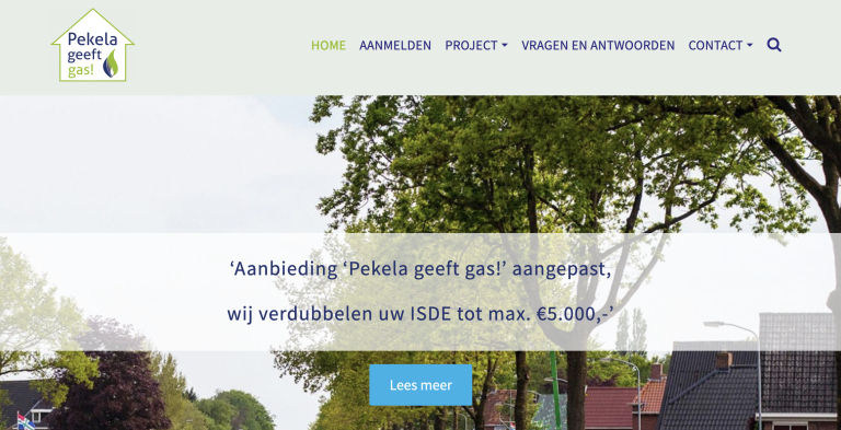 Pekela geeft gas! (ver)nieuwde website