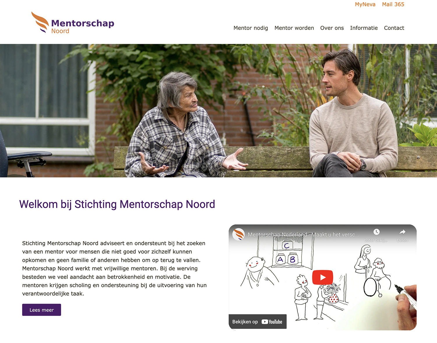 Nieuwe website voor Mentorschap Noord